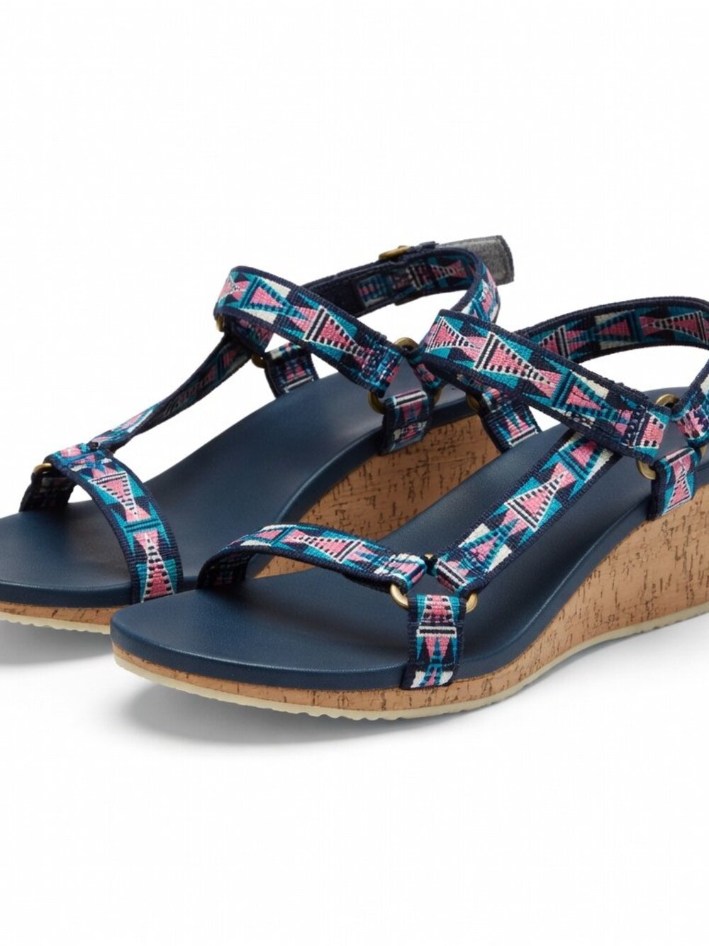Womens Size 10 ARABELLA Teva Blue and Pink Patterned Heels